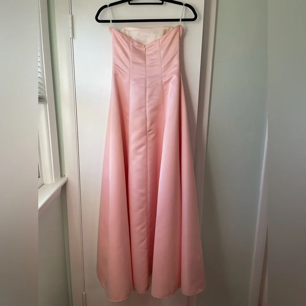 Vintage Scott McClintock Peach & Cream w/ Rhinestone Sweetheart Ball Gown Size 6 - Picture 4 of 4